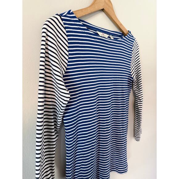 VINEYARD VINES blue navy white striped nautical boatneck 3/4 sleeve top shirt - Picture 9 of 9